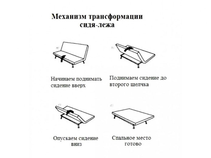 разложить диван клик-кляк