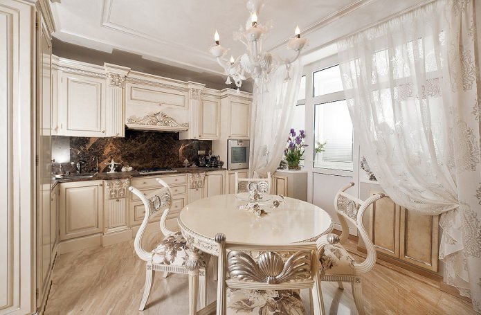 классический интерьер кухни
