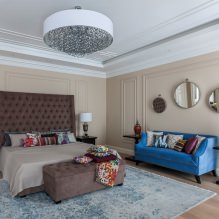 Дизайн стен в спальне: выбор цвета, варианты отделки, 130 фото в интерьере-25