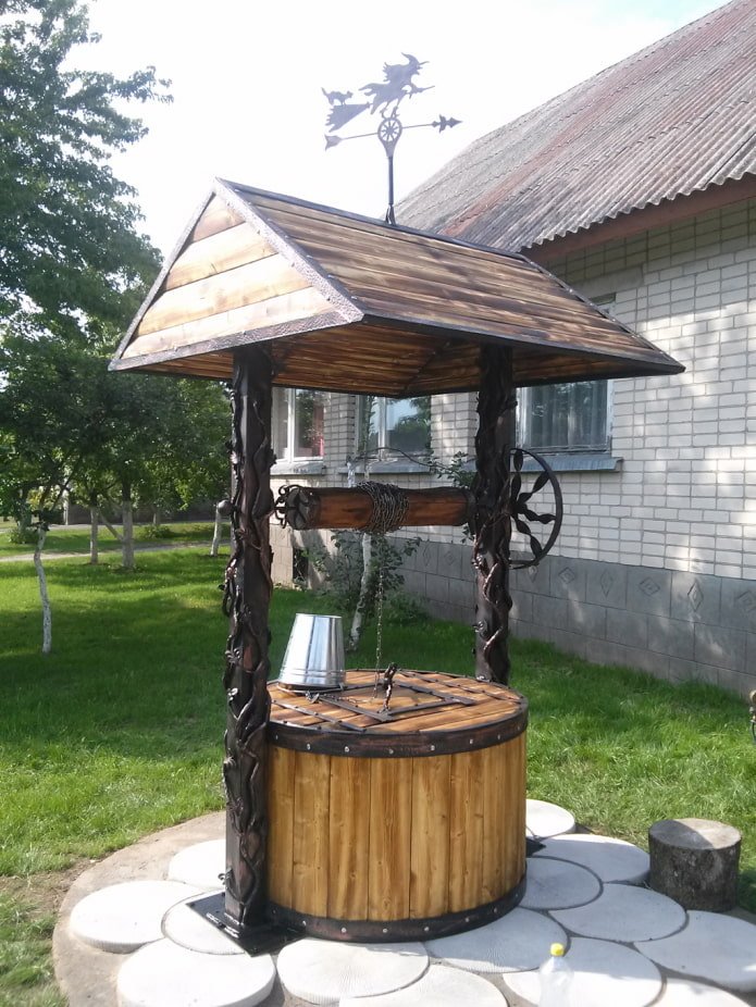 колодец из бочки