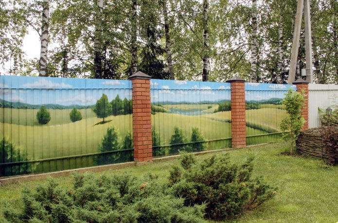 Роспись забора